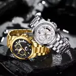 Nibosi 2576 High Quality Stainless Steel Luminous Men's Watch – Dial Color: White, Strap Color: White – Thumbnail 4